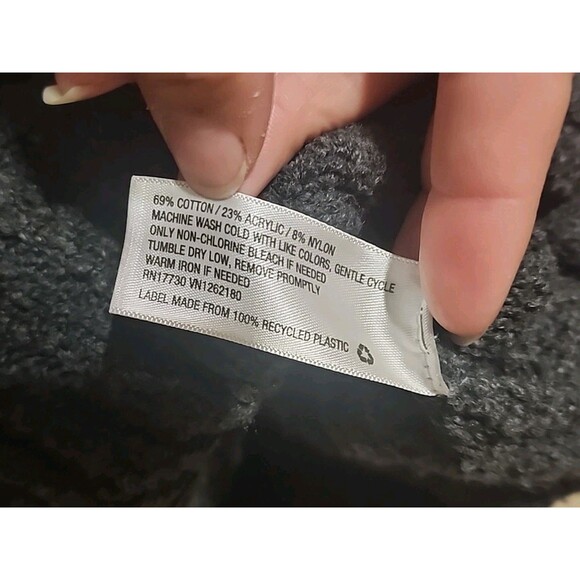 Mossimo Supply Co Women’s XXL Gray Cable Knit Cowl Neck Long Sweater - Picture 6 of 7